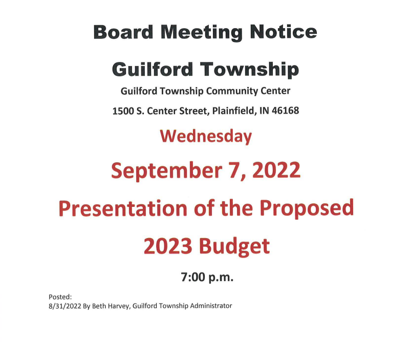 Township Board Guilford Township & Hummel Park