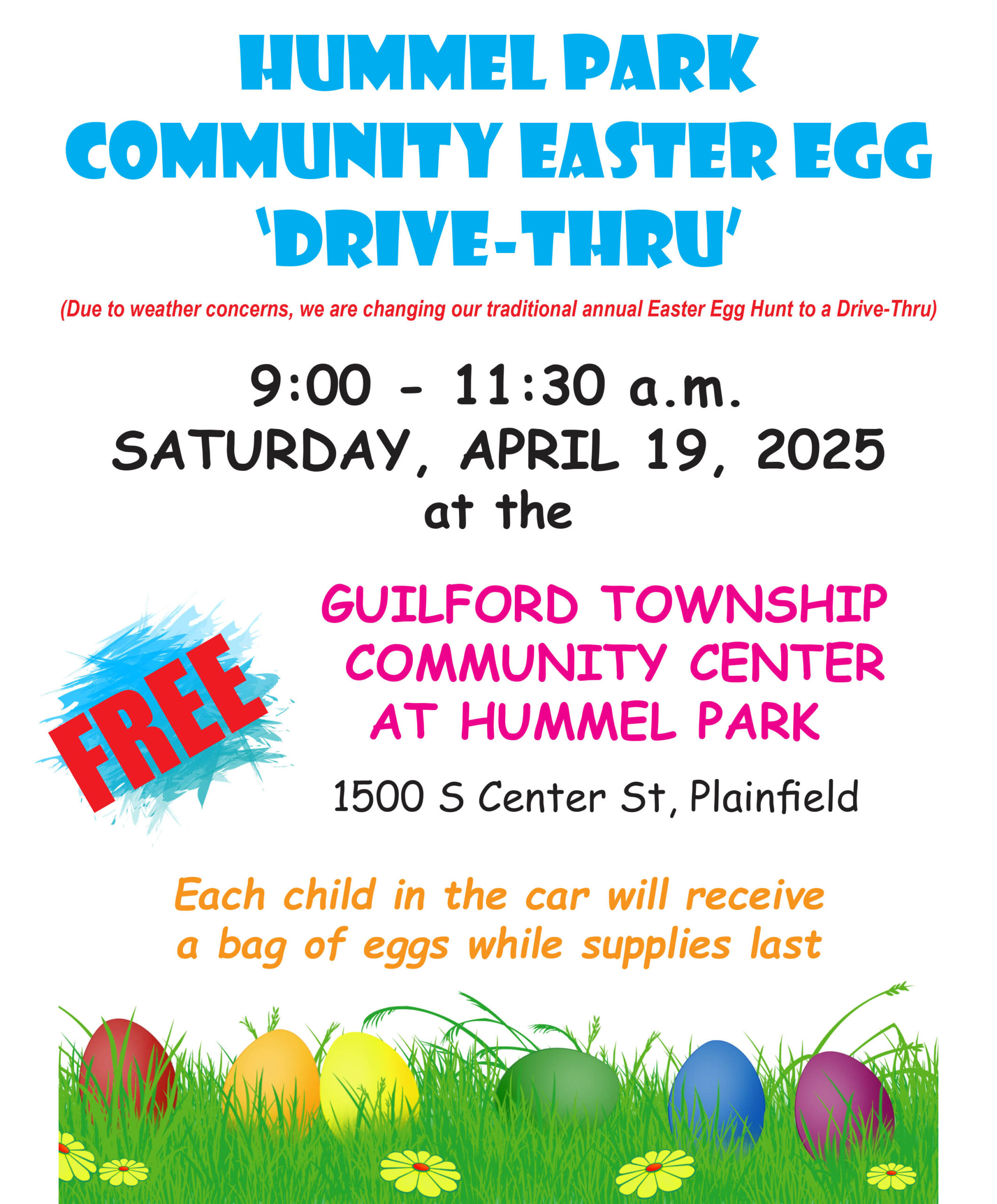 2025 Easter Egg Drive-Thru